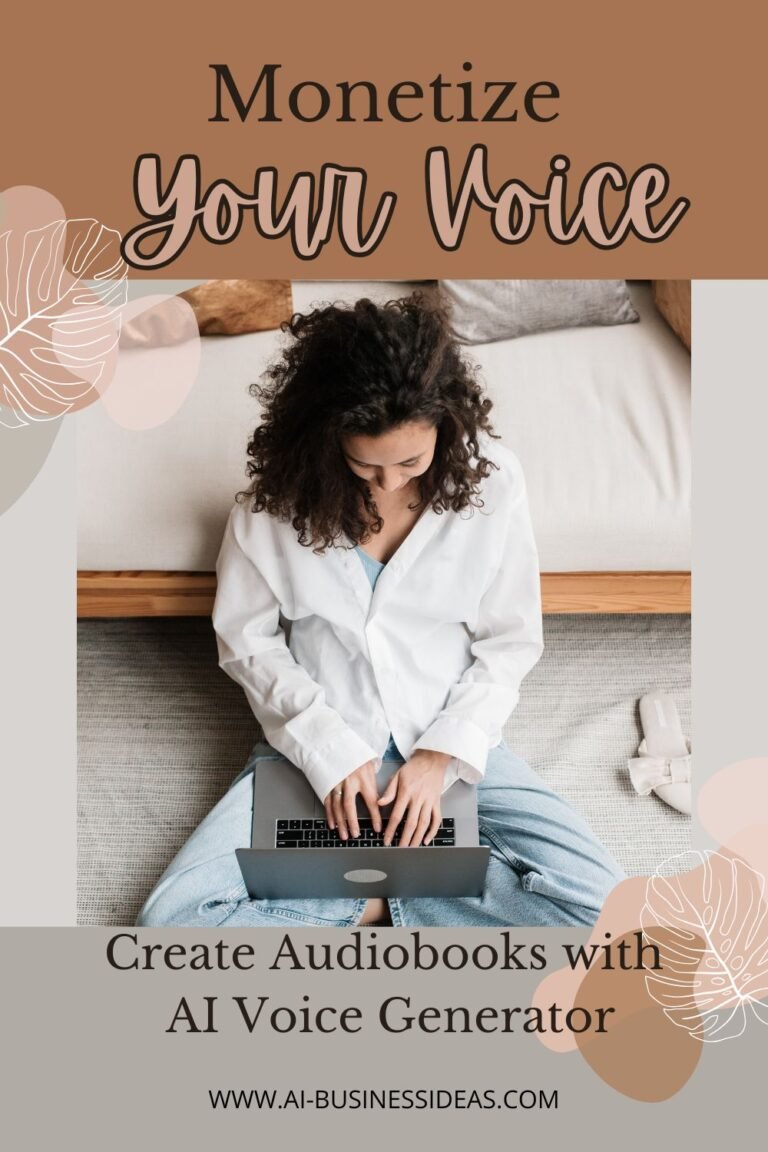 Monetize your voice- create Audiobooks with AI voice generator