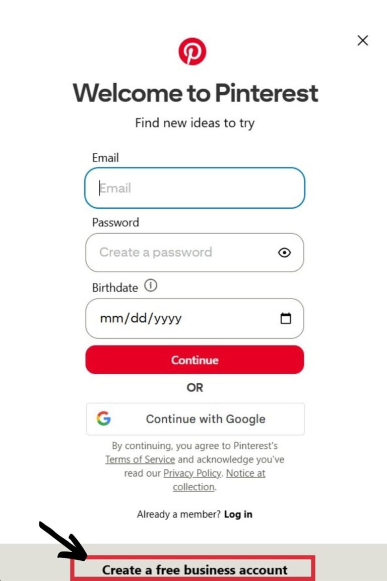 create a business pinterest account on Pinterest
